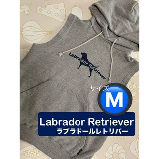 ラブラドールリトリーバー(Labrador Retriever)の【良品】Ｍサイズ ベスト　パーカー　袖なし スウェットラブラドールレトリーバー(Tシャツ(半袖/袖なし))