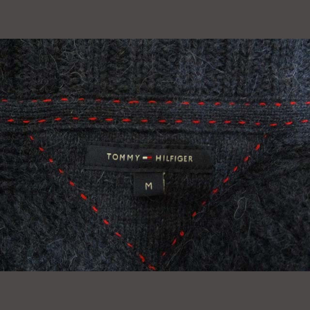 TOMMY HILFIGER(トミーヒルフィガー)のトミーヒルフィガー ドルマン ニット カーディガン M 濃紺 ネイビー ウール混 レディースのトップス(カーディガン)の商品写真