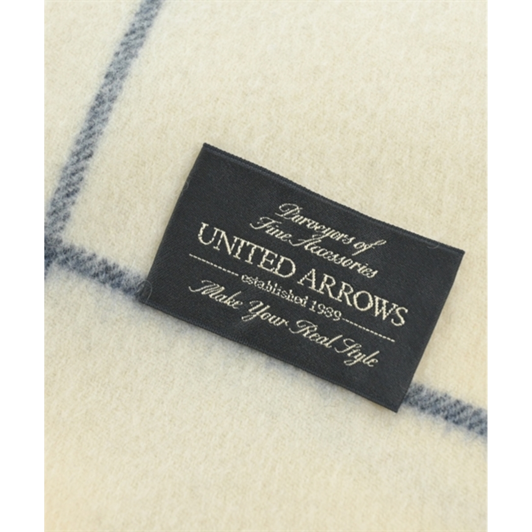 UNITED ARROWS(ユナイテッドアローズ)のUNITED ARROWS マフラー - アイボリーxグレー系 【古着】【中古】 メンズのファッション小物(マフラー)の商品写真