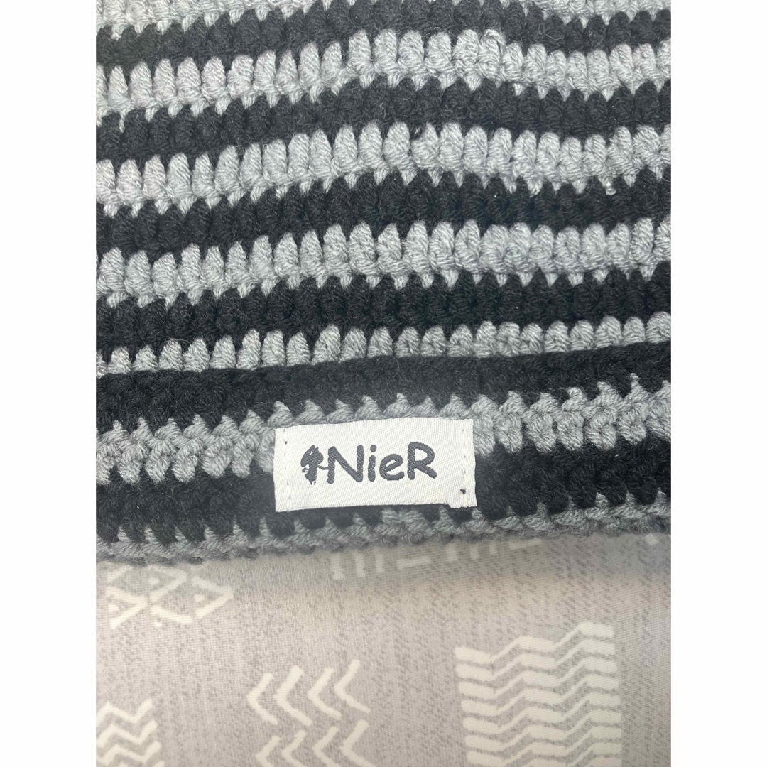 SEXPOT(セックスポット)の【NieR】 猫耳ニットキャップ【BLACKxGRAY】 レディースの帽子(ニット帽/ビーニー)の商品写真