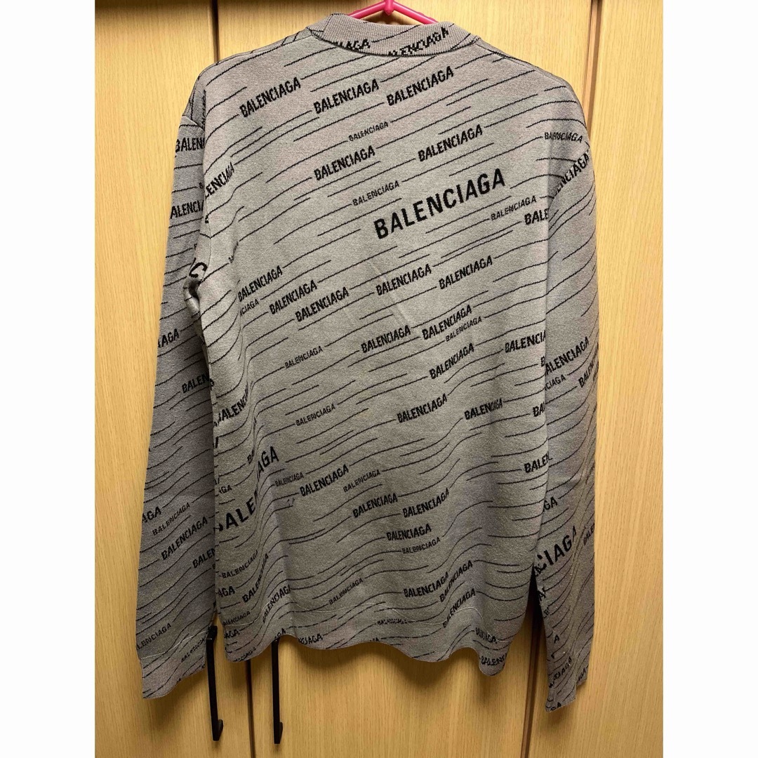 Balenciaga(バレンシアガ)の正規 20SS BALENCIAGA バレンシアガ オールオーバーロゴ ニット メンズのトップス(ニット/セーター)の商品写真