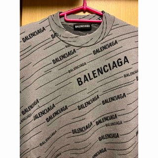 Balenciaga - 正規 20SS BALENCIAGA バレンシアガ オールオーバーロゴ ニット