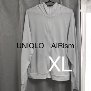 ユニクロ(UNIQLO)のユニクロ　エアリズム　UVカットメッシュパーカ　白(パーカー)