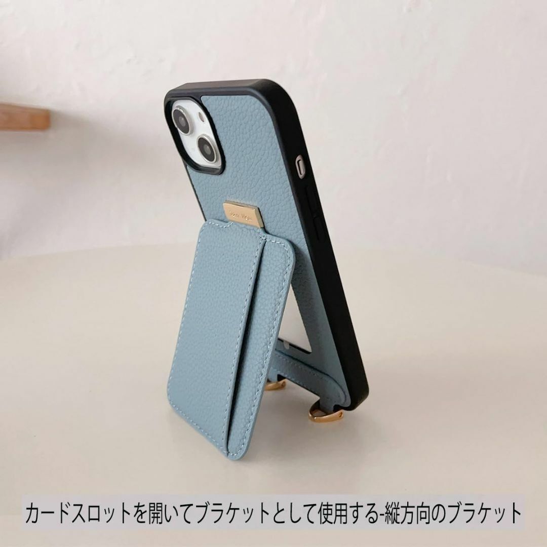 【色: リンネルブルー】NanHou iPhone 15 Plus ケース 手帳 スマホ/家電/カメラのスマホアクセサリー(その他)の商品写真