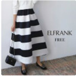 美品★完売★ and girl ELFRANK ウエストゴム　ボーダースカート