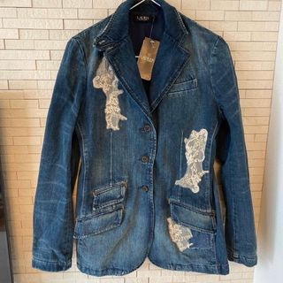 ラルフローレン(Ralph Lauren)のラルフローレンビジューレースデニムジャケット　新品(Gジャン/デニムジャケット)