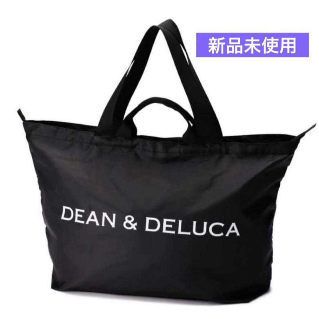 DEAN & DELUCA(ディーンアンドデルーカ)のDEAN&DELUCA　トートバッグ　キャリーオン　折り畳みバッグ　ブラック① レディースのバッグ(トートバッグ)の商品写真