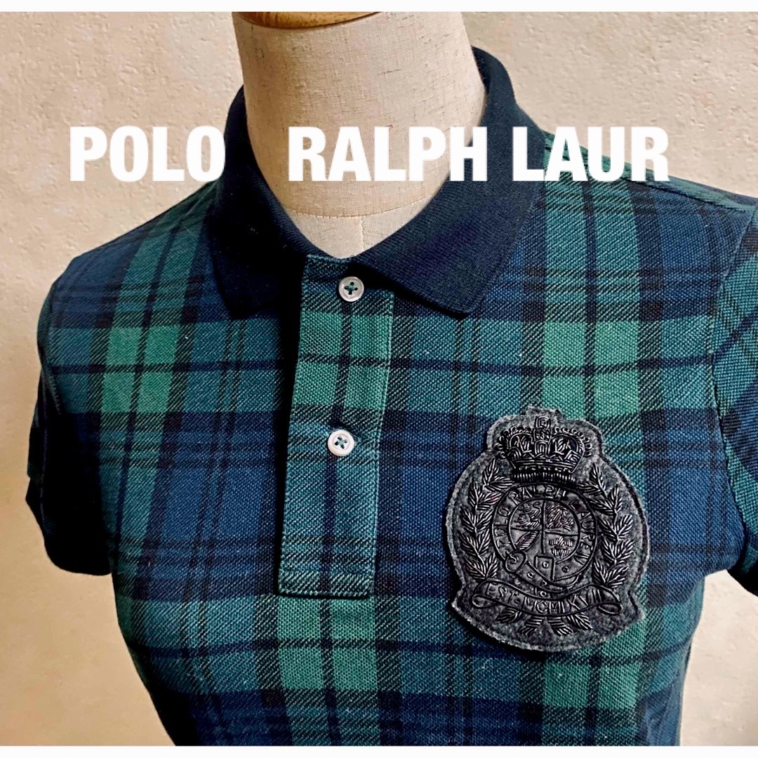 POLO RALPH LAUREN(ポロラルフローレン)の❤️美品　POLO   RALPH LAUR   エンブレム　１６０　ワンピース レディースのワンピース(ミニワンピース)の商品写真