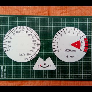 カワサキ(カワサキ)の#★ゼファー1100用280kmホワイトメーター/ステッカー/メーターパネル(パーツ)