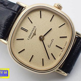 LONGINES - LONGINES ロンジン レディースウォッチ 6333-960 K18 金無垢 クォーツ 革ベルト 中古A- 【送料無料】 B-2193【質屋出品】