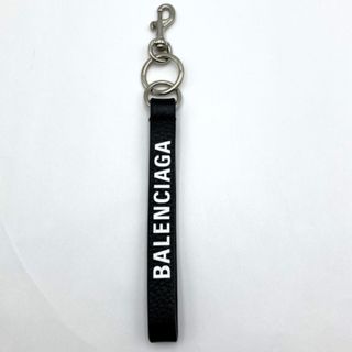 バレンシアガ(Balenciaga)のBALENCIAGA バレンシアガ   キーホルダー チャーム ストラップ ブラック 黒 レザー レディース 【中古】(キーホルダー)