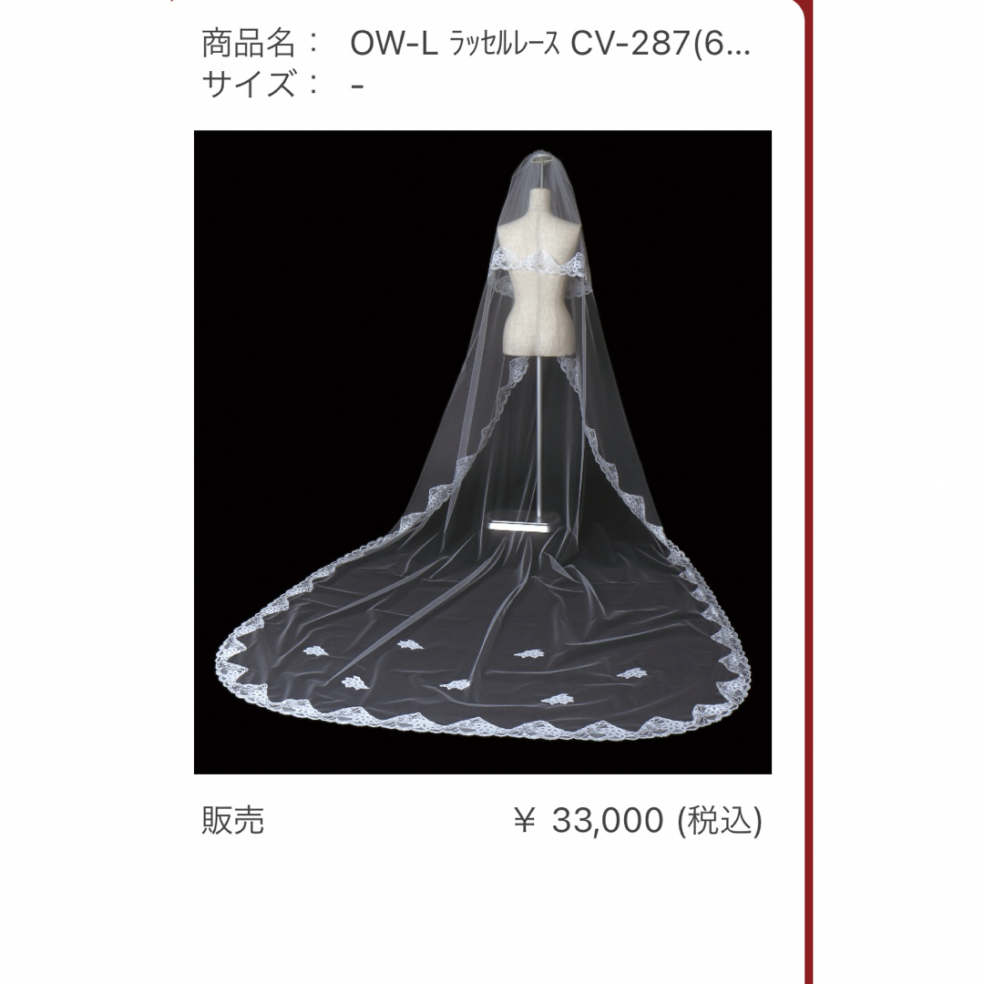 TAKAMI(タカミ)のウェディングベール　タカミブライダル ハンドメイドのウェディング(ヘッドドレス/ドレス)の商品写真