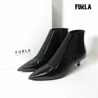 フルラ(Furla)の新品 未使用 FURLA ポインテッドトゥ ローヒール ショートブーツ(ブーツ)