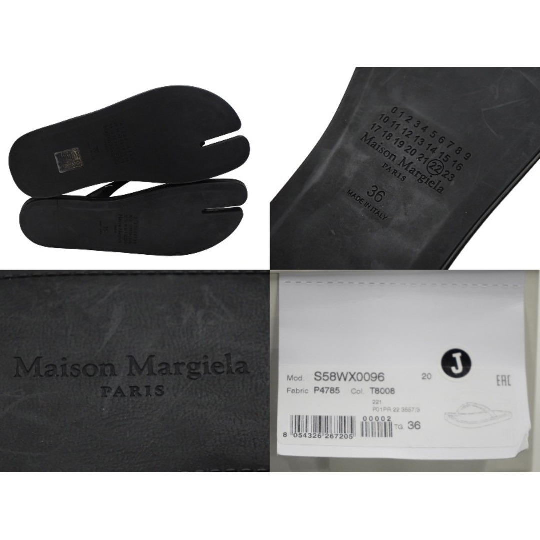 Maison Martin Margiela(マルタンマルジェラ)のMARTIN MARGIELA マルタンマルジェラ サンダル タビ S58WX0096 P4785 T8008 ラバー ブラック サイズ36 美品 中古 61563 レディースの靴/シューズ(サンダル)の商品写真