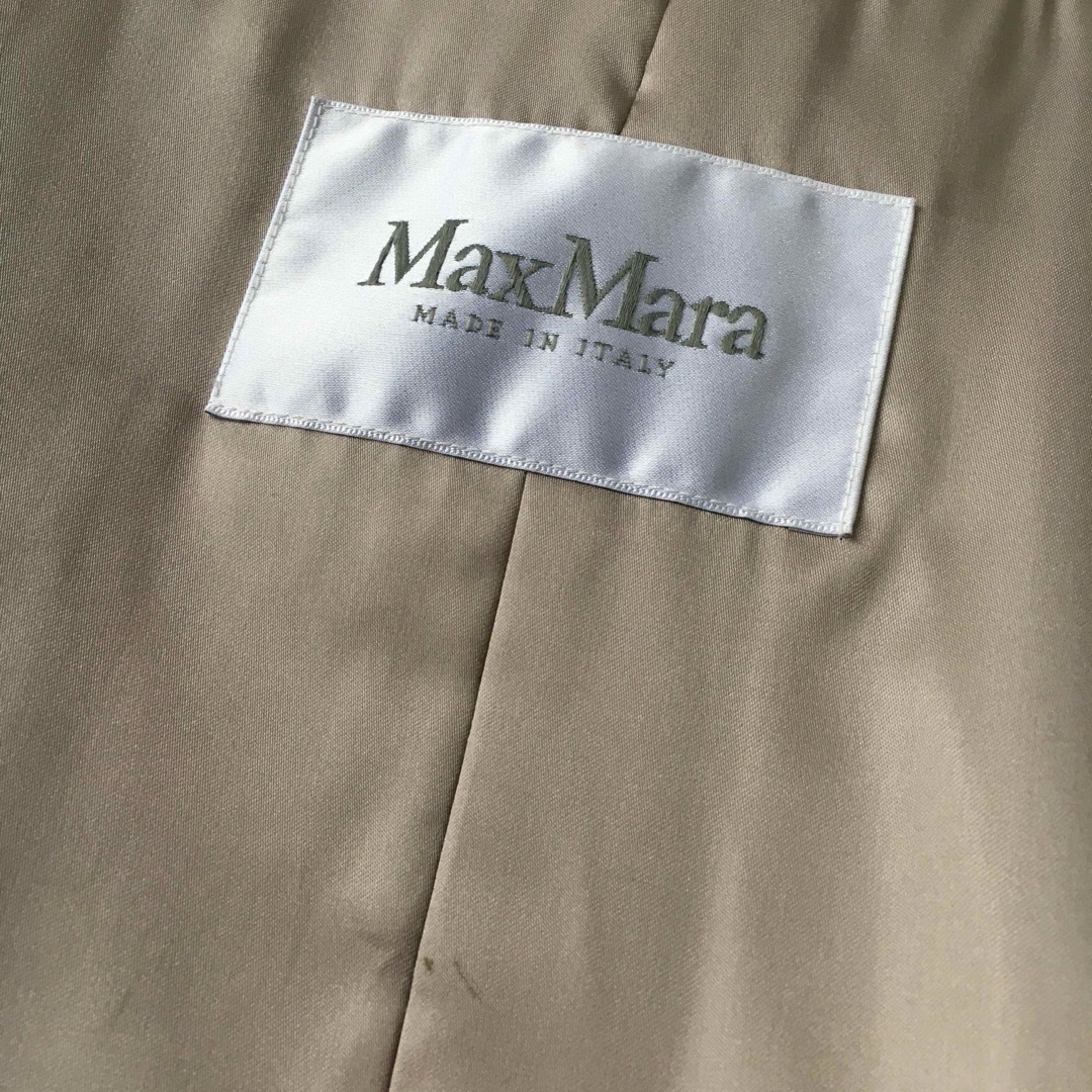 Max Mara(マックスマーラ)の近年美品　白タグ　MaxMara マックスマーラ　アルパカ　ウール　コート レディースのジャケット/アウター(ロングコート)の商品写真