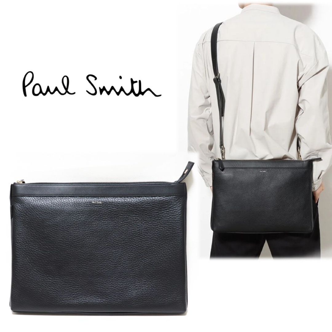 Paul Smith(ポールスミス)の《ポールスミス》新品 シボ感レザー 2Wayショルダーバッグ クラッチバッグ メンズのバッグ(ショルダーバッグ)の商品写真