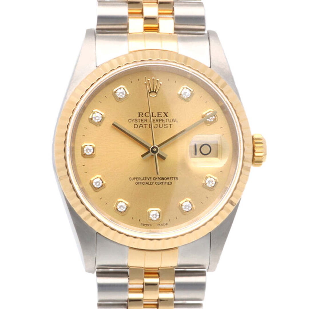 ROLEX(ロレックス)のロレックス デイトジャスト オイスターパーペチュアル 腕時計 時計 ステンレススチール 16233G 自動巻き メンズ 1年保証 ROLEX  中古 メンズの時計(腕時計(アナログ))の商品写真