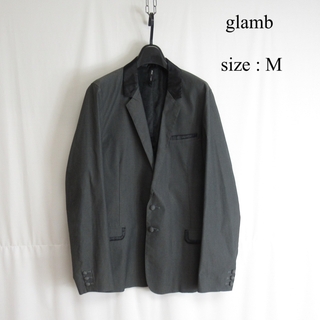 glamb コットン テーラード ジャケット アンコン ジャージー 3 グレー