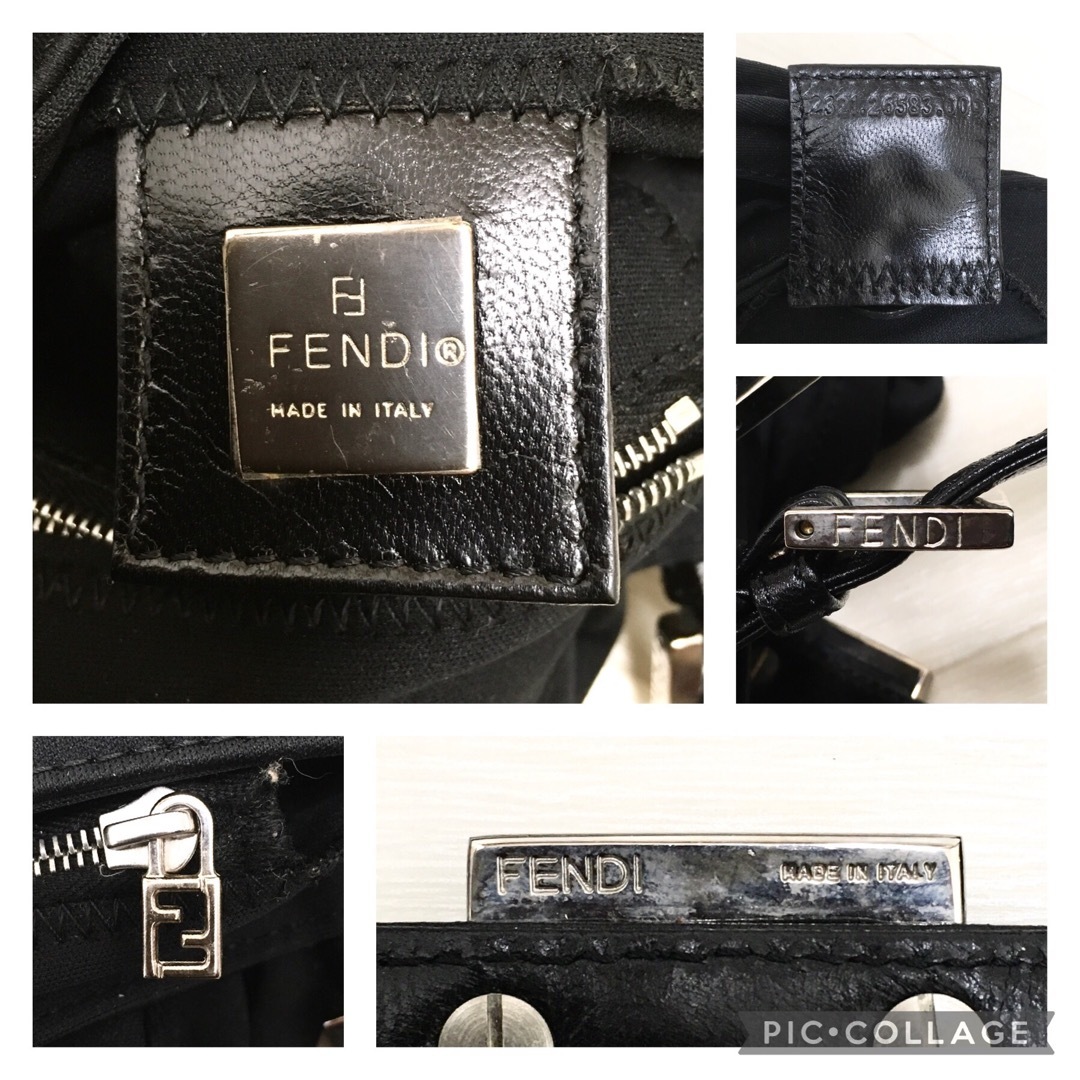 FENDI(フェンディ)の☆美品・シリアル付☆FENDI マンマバケット ジャージ ハンドバッグ ブラック レディースのバッグ(ハンドバッグ)の商品写真