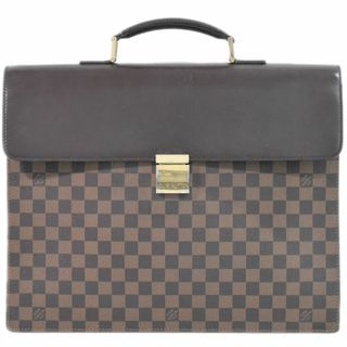 ルイヴィトン(LOUIS VUITTON)の本物 ルイヴィトン LOUIS VUITTON LV アルトナ GM ダミエ エベヌ ビジネスバッグ ハンドバッグ ブリーフケース ブラウン N53312 Altona ビトン バッグ 中古(ビジネスバッグ)