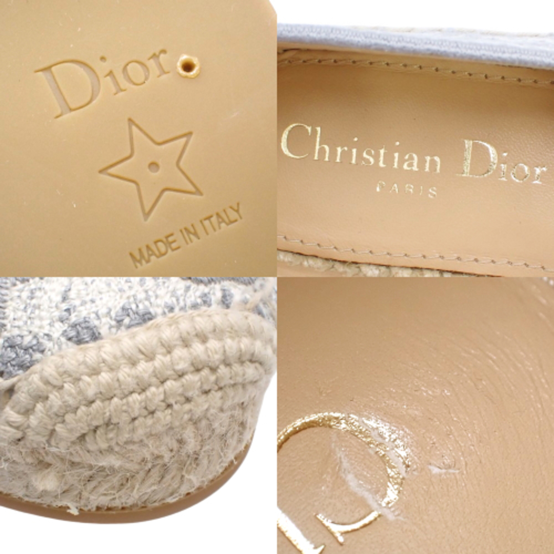 Christian Dior(クリスチャンディオール)のChristian Dior(クリスチャンディオール) オブリーク グランヴィル Granville エスパドリーユ ローファー/スリッポン 靴 フラットシューズ ローヒール 36 コットン ラバー ライトグレー KDB585OBE_S33G(2024年3月現在現行品) レディース 40803001326【中古】【アラモード】 レディースの靴/シューズ(スリッポン/モカシン)の商品写真