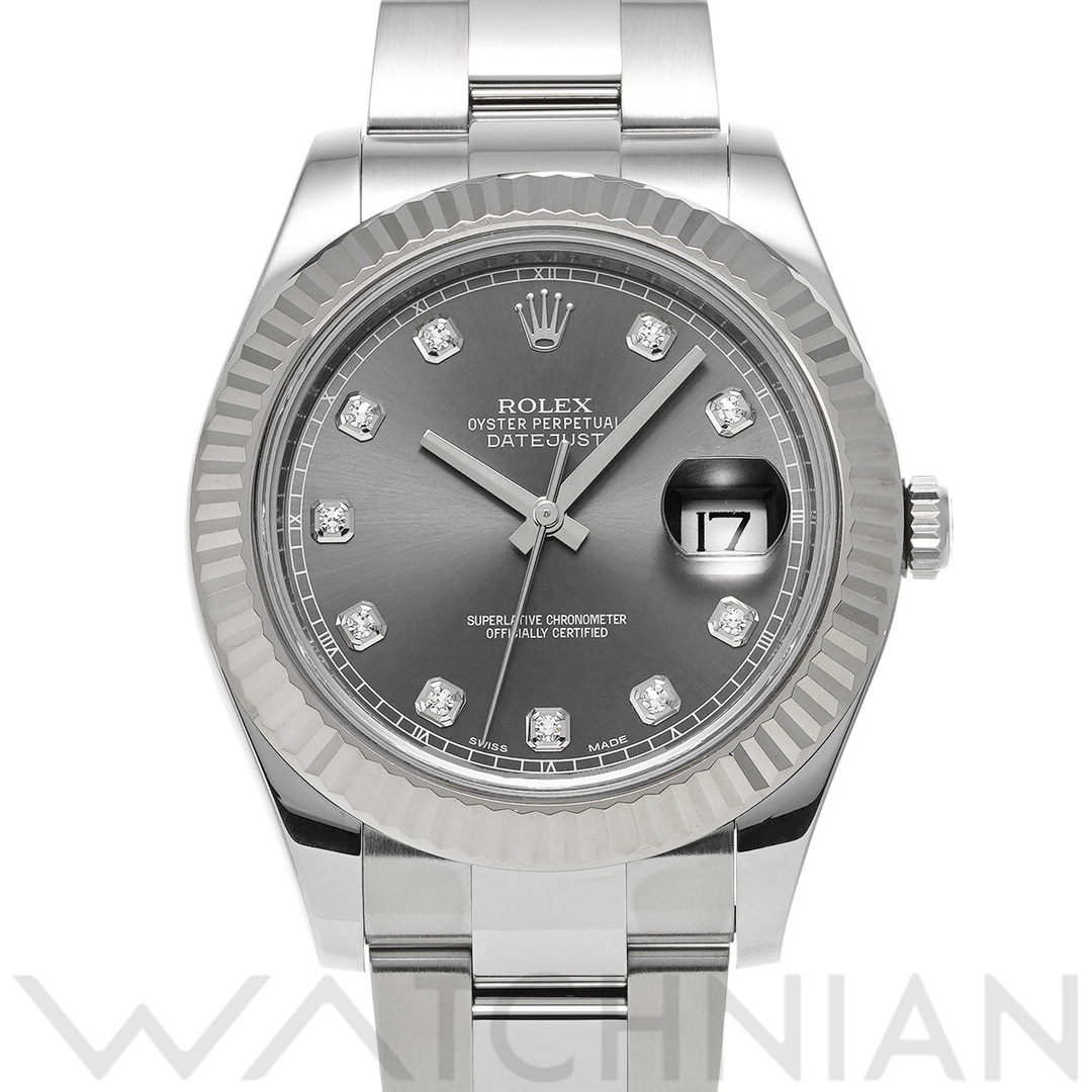 ROLEX(ロレックス)の中古 ロレックス ROLEX 116334G ランダムシリアル グレー /ダイヤモンド メンズ 腕時計 メンズの時計(腕時計(アナログ))の商品写真