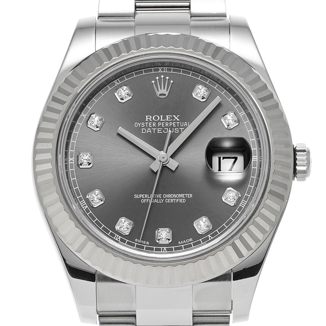 ROLEX(ロレックス)の中古 ロレックス ROLEX 116334G ランダムシリアル グレー /ダイヤモンド メンズ 腕時計 メンズの時計(腕時計(アナログ))の商品写真