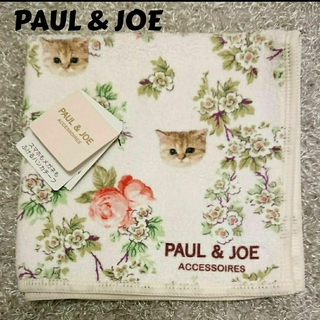 PAUL & JOE - ポール&ジョー スマホもメガネもふけるハンカチーフタオルハンカチ 猫