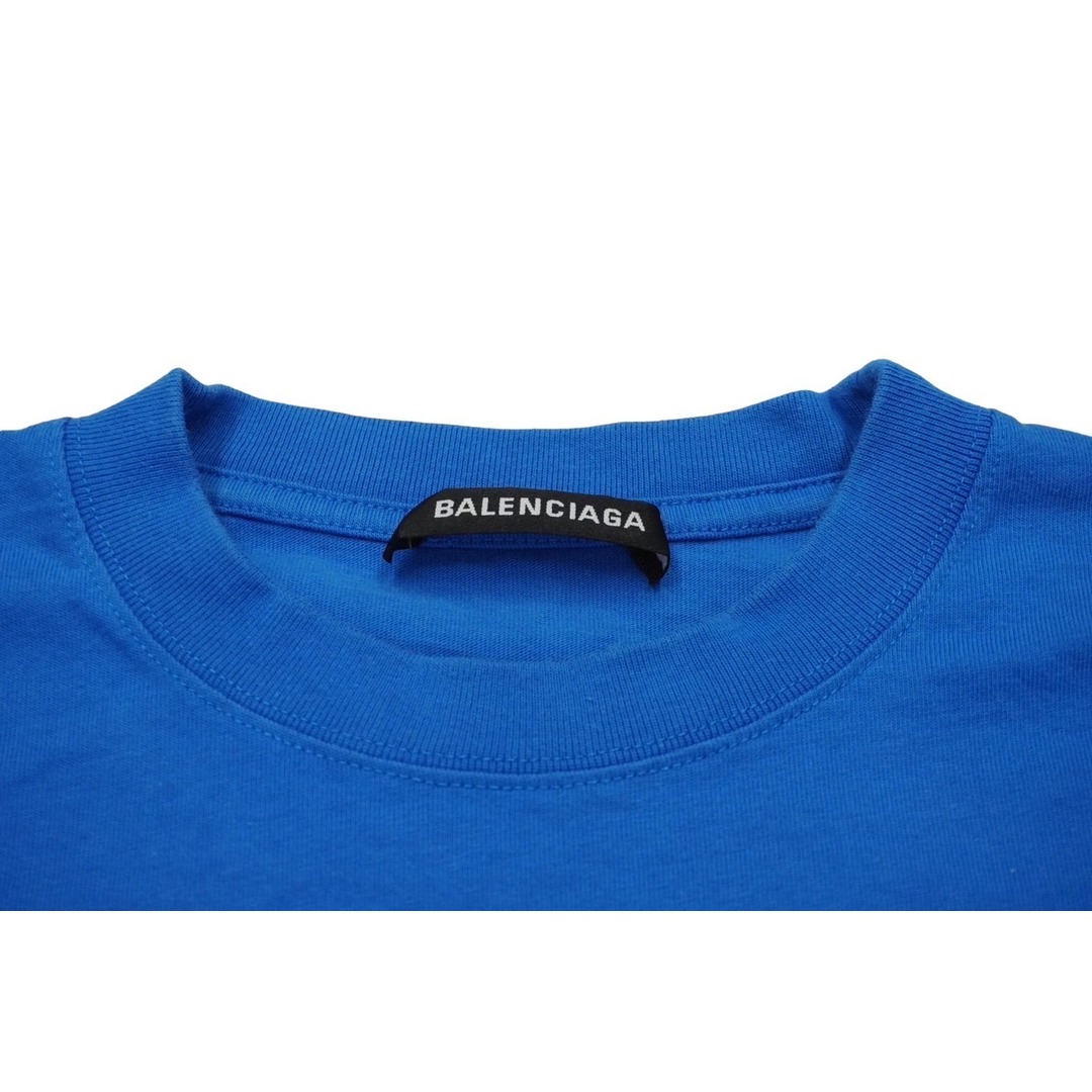 Balenciaga(バレンシアガ)の極美品 BALENCIAGA バレンシアガ COPYRIGHT コピーライト ロゴプリント半袖Ｔシャツ コットン ブルー XS 中古 61531 レディースのトップス(Tシャツ(半袖/袖なし))の商品写真