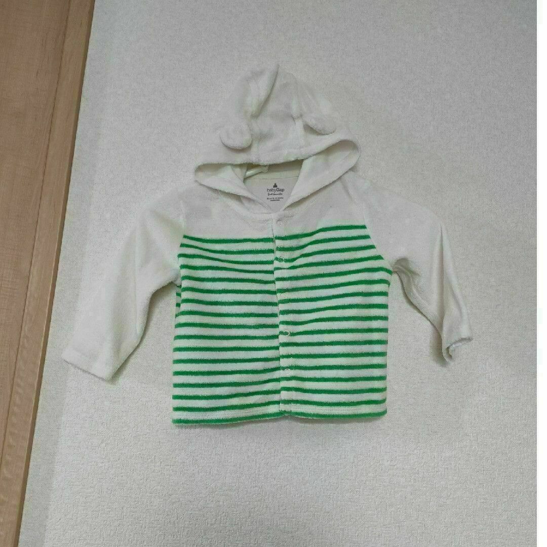 パーカー　80　 タオル生地　baby Gap キッズ/ベビー/マタニティのベビー服(~85cm)(バスローブ)の商品写真