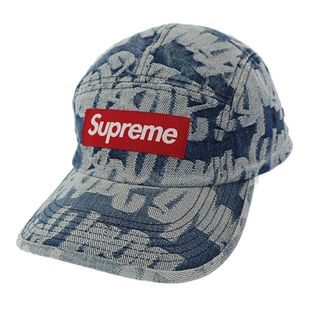 シュプリーム(Supreme)のシュプリーム 22SS ファット チップ ジャガード デニム キャップ ブルー(キャップ)