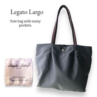 Legato Largo レガートラルゴ　ナイロン トートバッグ　肩楽　グレー