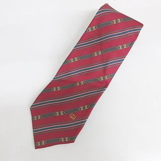 グッチ(Gucci)のグッチ GUCCI ネクタイ ストライプ レジメンタル GG 赤 エンジ レッド(ネクタイ)