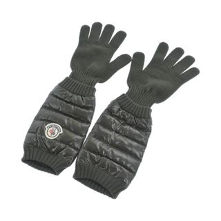 MONCLER モンクレール 手袋 S カーキ 【古着】【中古】