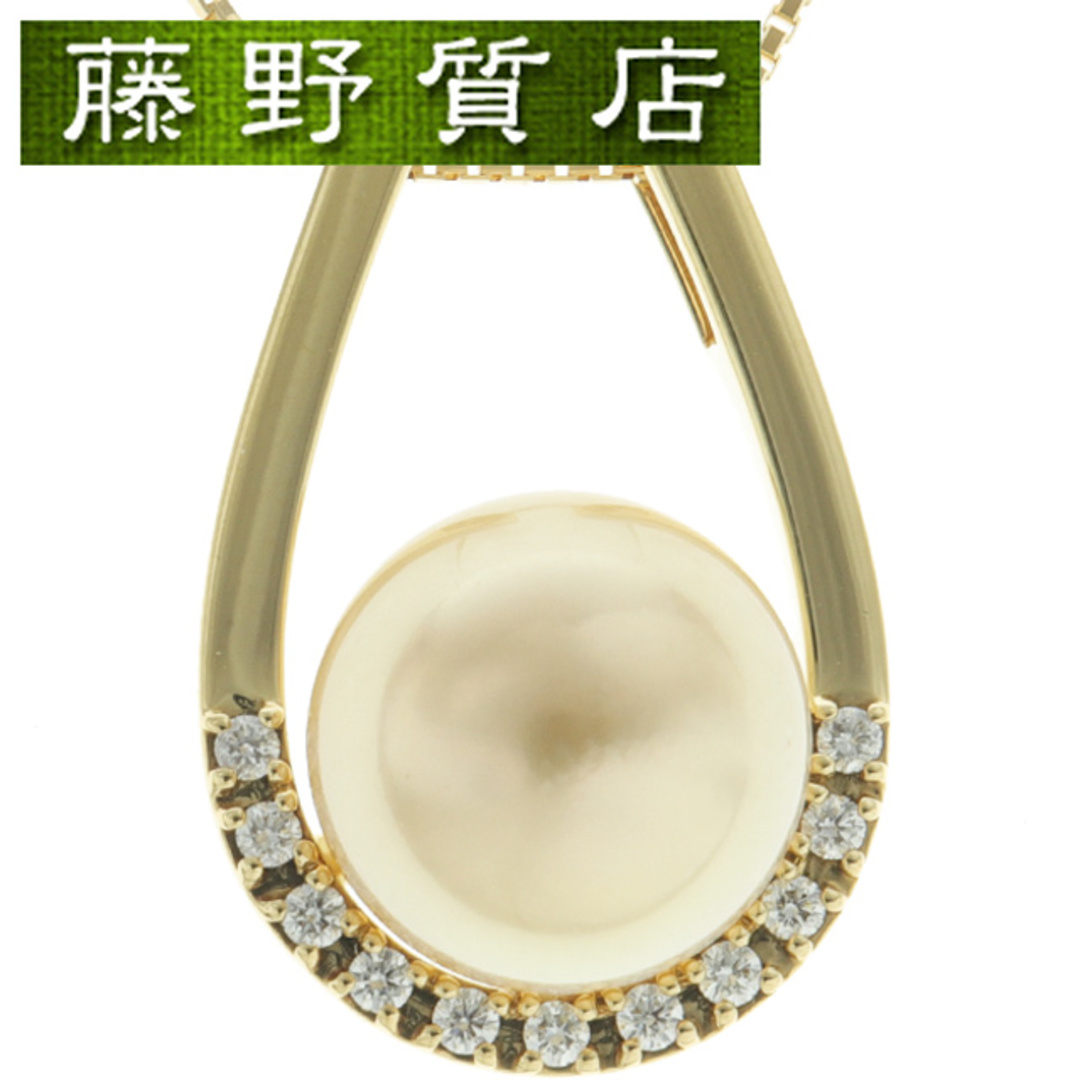 TASAKI(タサキ)の(新品仕上げ済）タサキ TASAKI 田崎 ゴールド パール ダイヤ ネックレス K18 YG × ダイヤ × パール 10.4mm ペンダント 8495 レディースのアクセサリー(ネックレス)の商品写真