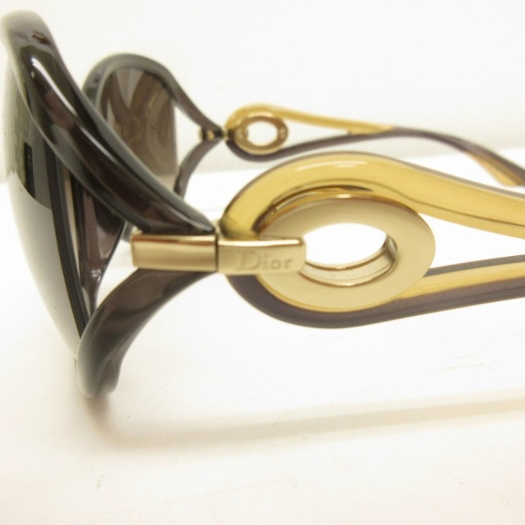 Dior(ディオール)のディオール サングラス メガネ ゴールドカラー金具 ブラウン 62■15 120 レディースのファッション小物(サングラス/メガネ)の商品写真