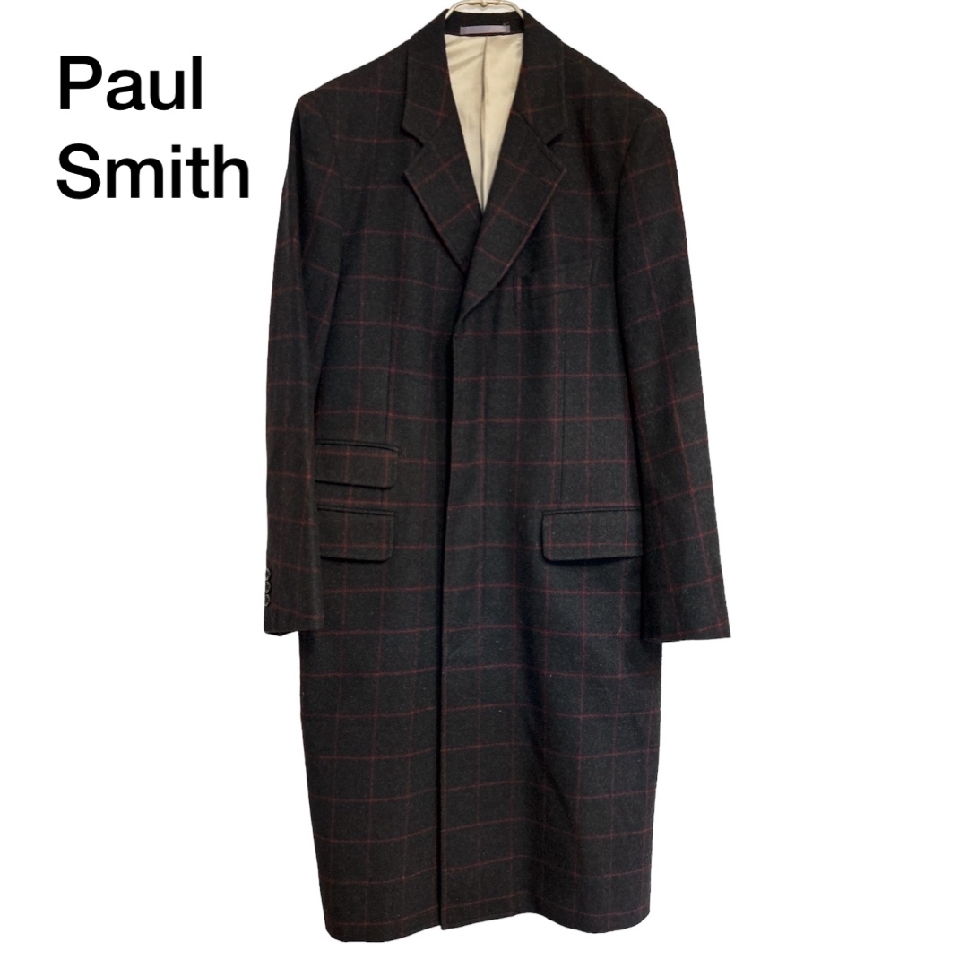 Paul Smith(ポールスミス)の美品❗️ Paul Smith ポールスミス ウールチェスターコート L メンズのジャケット/アウター(チェスターコート)の商品写真