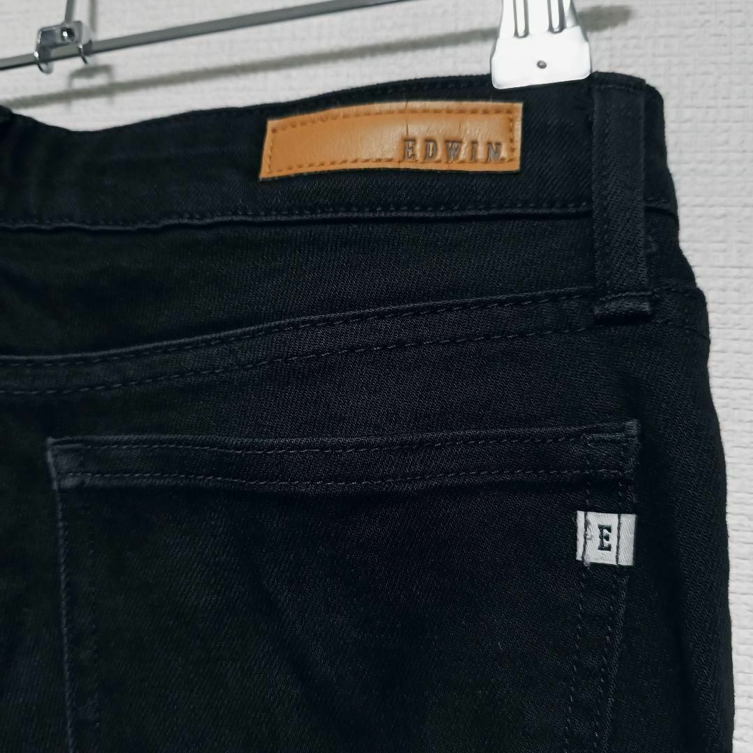 EDWIN(エドウィン)の美品　EDWIN　スキニーデニムパンツ　黒　ED22L　日本製　美シルエット　○ レディースのパンツ(スキニーパンツ)の商品写真