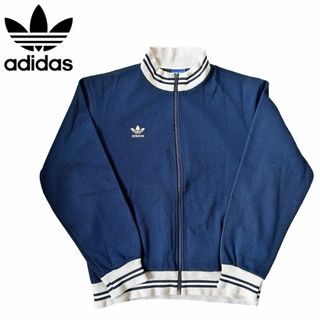 adidas - 【adidas】トラックジャケット/右胸ロゴ/デサント製/70s★アディダス 