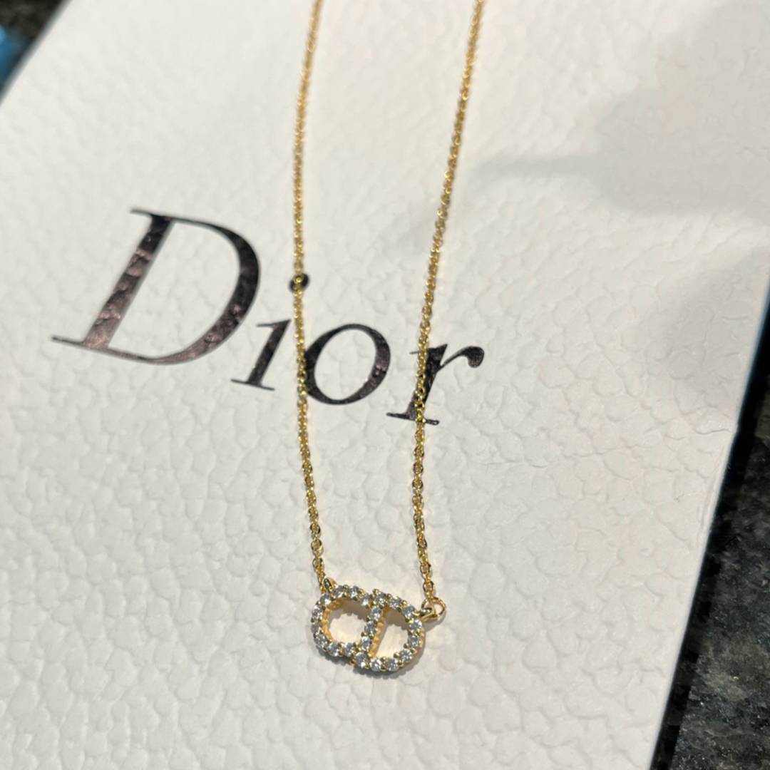 Christian Dior(クリスチャンディオール)の新品♡Christian Dior  CDロゴネックレス　ゴールド レディースのアクセサリー(ネックレス)の商品写真