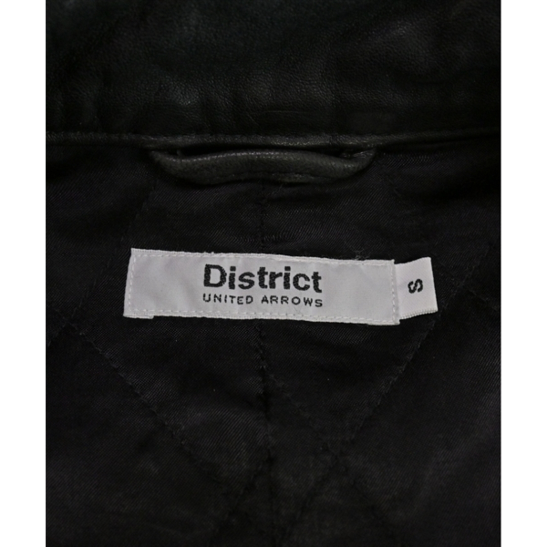 District(ディストリクト)のDISTRICT ディストリクト ライダース S 黒 【古着】【中古】 メンズのジャケット/アウター(ライダースジャケット)の商品写真