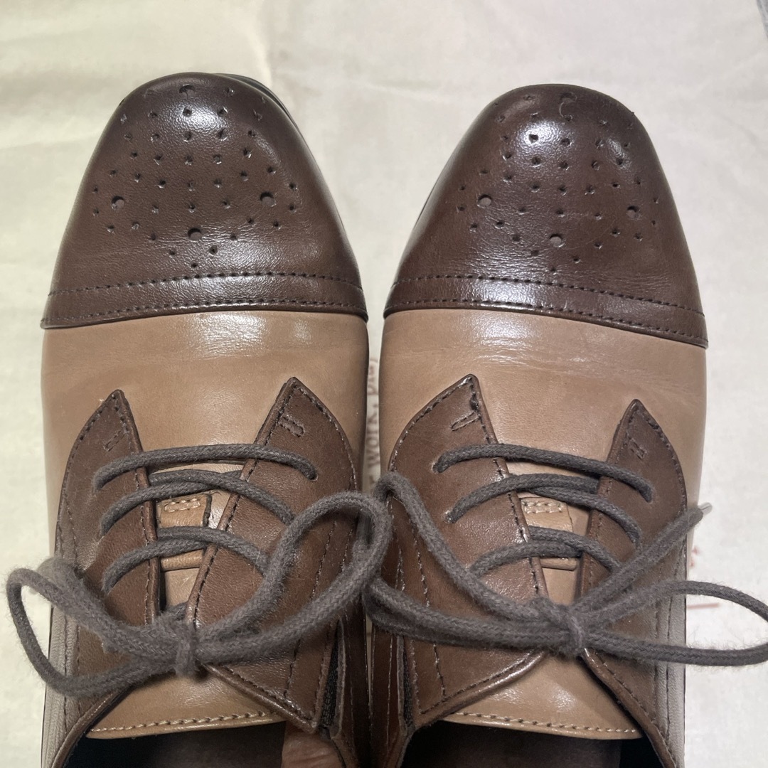 MODE KAORI(モードカオリ)のMODE KAORI コンビレースアップシューズ 22.5cm レディースの靴/シューズ(ブーティ)の商品写真