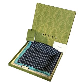 美品❗️GUCCI インターロッキングG  プリント シルク ポケットチーフ