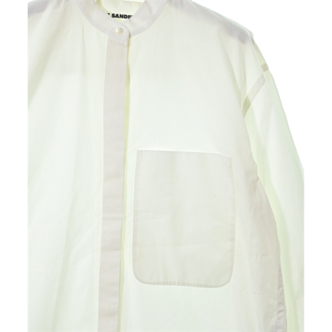 Jil Sander(ジルサンダー)のJIL SANDER ジルサンダー カジュアルシャツ 36(XS位) 白 【古着】【中古】 レディースのトップス(シャツ/ブラウス(長袖/七分))の商品写真