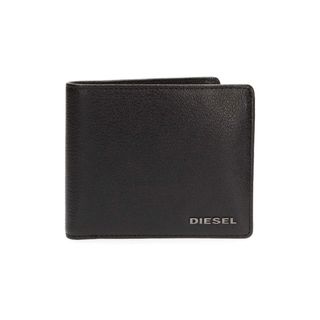 ディーゼル(DIESEL)のDIESEL 二つ折り財布 本革 ブラック(折り財布)