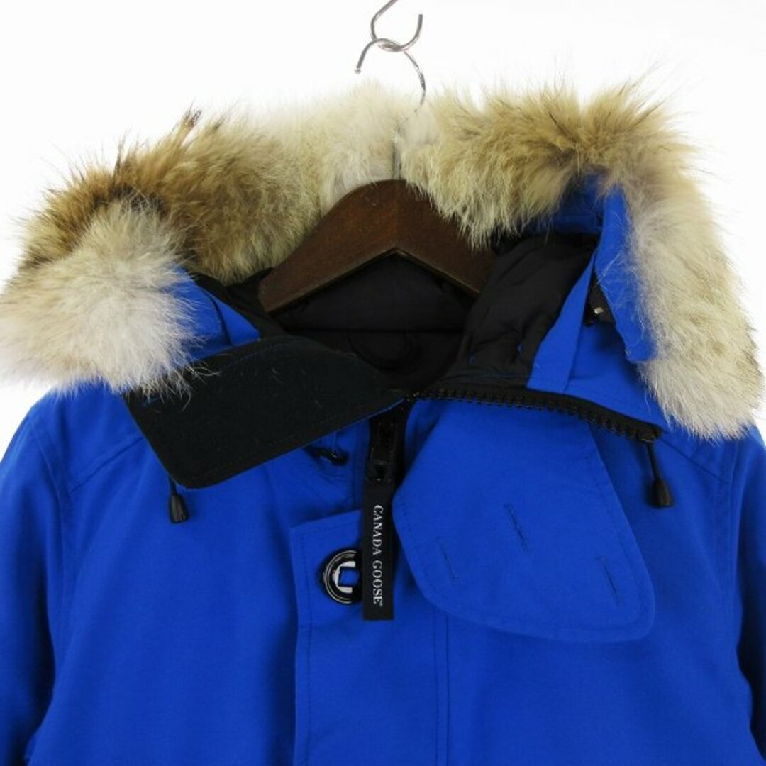 CANADA GOOSE(カナダグース)のカナダグース ブラックフィールド ダウンジャケット ファー 青 XS ■SM1 メンズのジャケット/アウター(ダウンジャケット)の商品写真