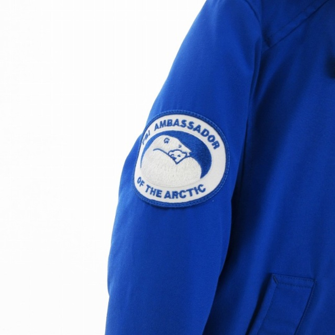 CANADA GOOSE(カナダグース)のカナダグース ブラックフィールド ダウンジャケット ファー 青 XS ■SM1 メンズのジャケット/アウター(ダウンジャケット)の商品写真