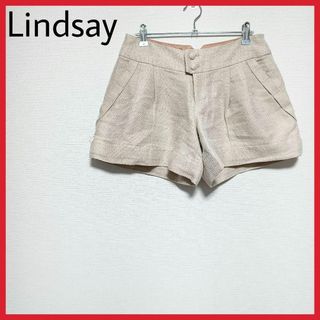 リンジィ(Lindsay)の美品　Lindsay　ショートパンツ　ハイウエスト　リネンブレンド　小中学生　◎(パンツ/スパッツ)