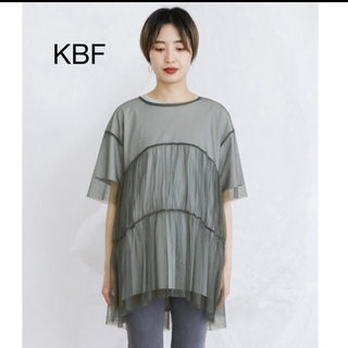 【KBF】チュールTシャツ　フリーサイズ