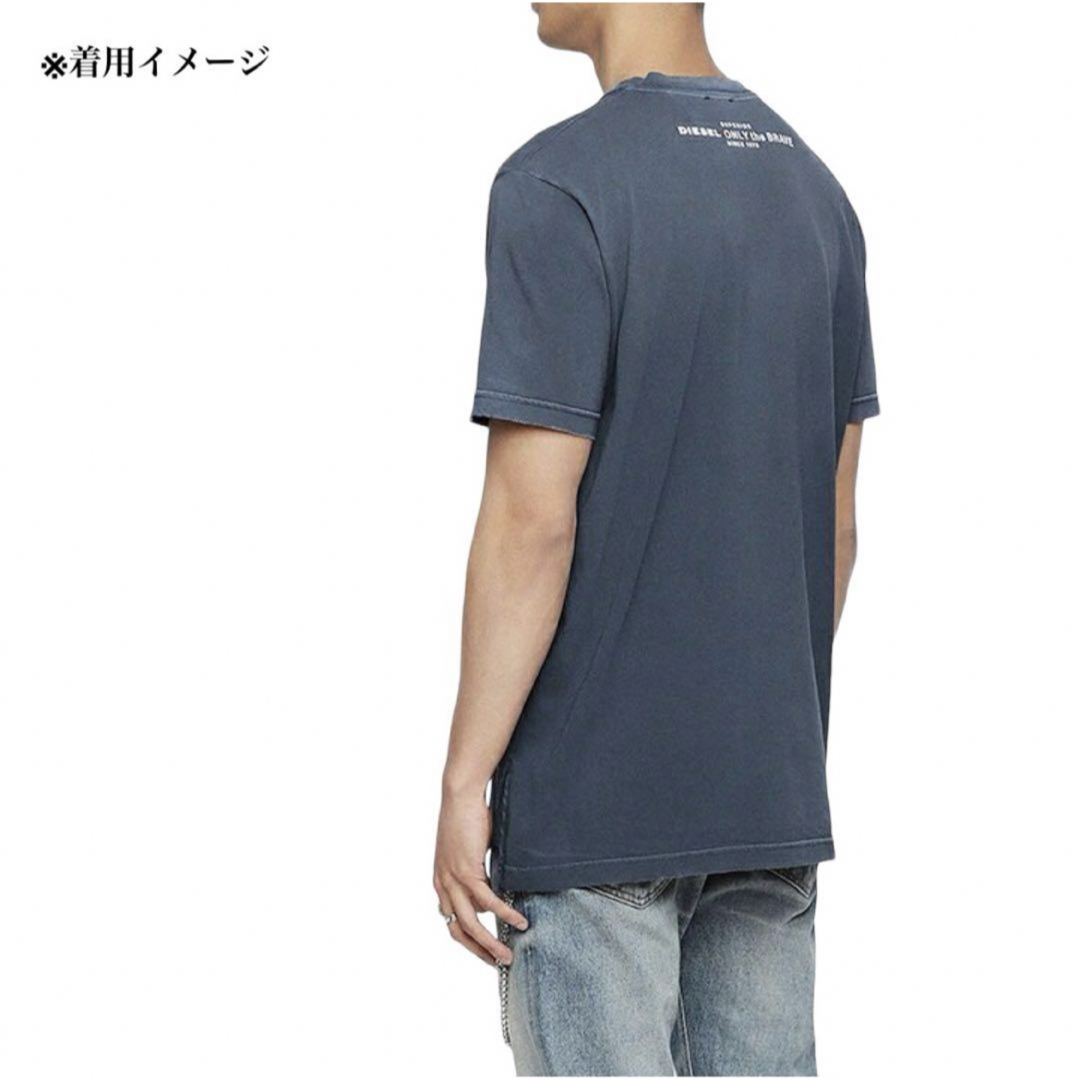 DIESEL(ディーゼル)の【新品】XS ディーゼル Tシャツ 半袖 Vネック ビンテージ加工 紺 ネイビー メンズのトップス(Tシャツ/カットソー(半袖/袖なし))の商品写真